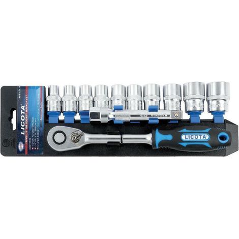 Coffret de douilles à cliquet 1/2" - 12 pièces, qualité industrielle Superlock (1/5)