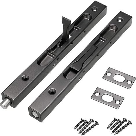 Hidden Door Clasps Door Closures Stainless Steel Bolts Wire for Composite Doors Wood Double Black (1/5)
