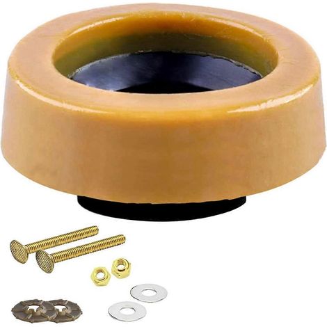 Kit de joint de cire pour WC à sortie extérieure, installation avec bride et boulons (1/4)