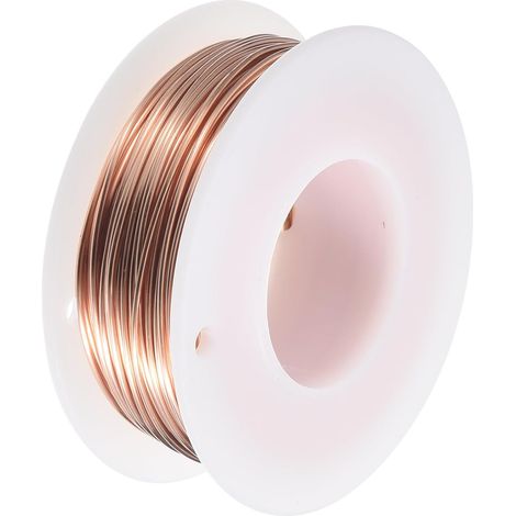 Fil De Cuivre Souple (20 Gauge, 65.6 FT), Fil De Cuivre Nu 99.9% naturel 0.8mm Fil Solide Pour DIY Artisanat Jardinage Décoration (20Meter) (1/5)