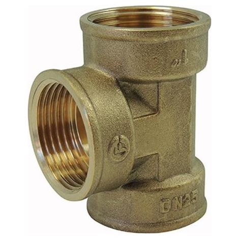 Raccord laiton - Té 90° laiton à visser FF 3/8''