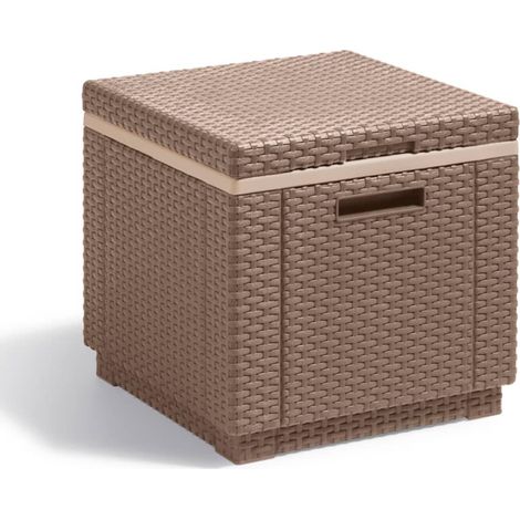 Allibert Kühlbox/Beistelltisch "Ice Cube", cappuccino