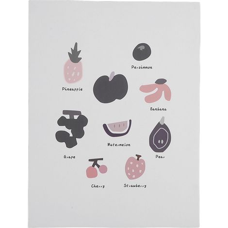Tableau d'apprentissage bébé imperméable - Poster éducatif fruits avec autocollant double face pour chambre d'enfant (1/5)