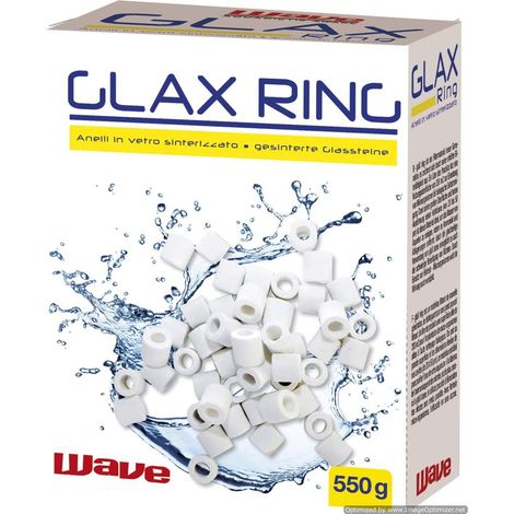 Set 6 pezzi Amtra Glax Ring 550 gr.: Amtra Glax Ring Anelli in vetro sinterizzato ultra poroso per l’insediamento dei batteri filtranti