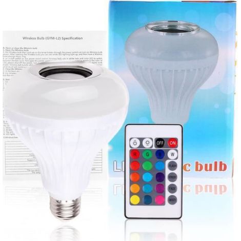 Ampoule Smart Bluetooth 3.0 Sans fil 6W E27 LED Lampe Ampoule haut-parleur & Musique 2 en 1 pour iPhone Samsung LG HTC (1/4)