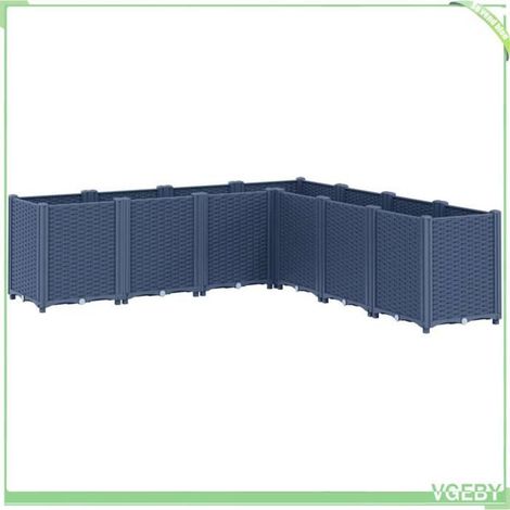 Jardinière - FAFEICY - 367866 - Bleu gris - 160 x 160 x 53 cm - 7 bacs modulaires (1/5)