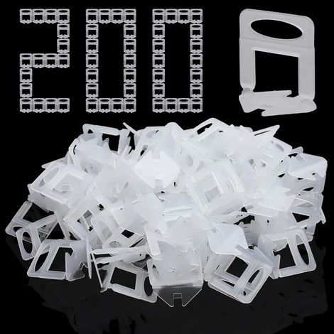 200 Self-leveling tile spacers, 3 mm, For 3-15 mm tiles, Precise leveling, Robust PP material (1/5)