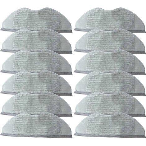 Lot de 12 lingettes de nettoyage lavables en microfibre pour aspirateur Xiaomi Mijia S40 / OV81 (1/5)