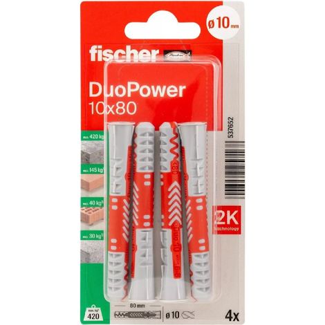 Fischer 537652 DuoPower 10 x 80 K NV Dübel 80 mm 10 mm 1 Set (1/5)