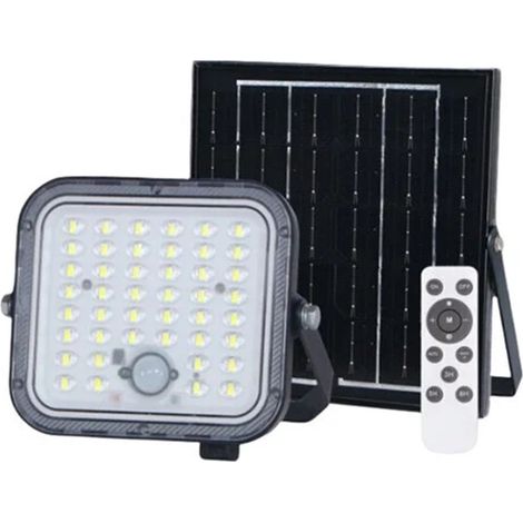 Trade Shop - Leuchtturm-Scheinwerfer mit Solarpanel 420W 4200lm mit PIR IP65 Lichtsensor 6500K TK-N420-F -