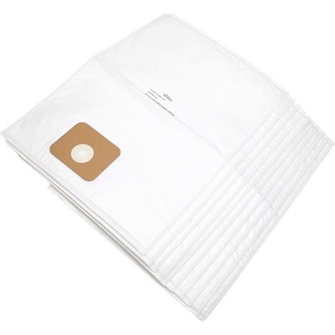 vhbw 10x bolsa reemplaza Nilfisk 107402336 para aspiradora - vellón micro, 54,5 cm x 41 cm blanco (1/4)