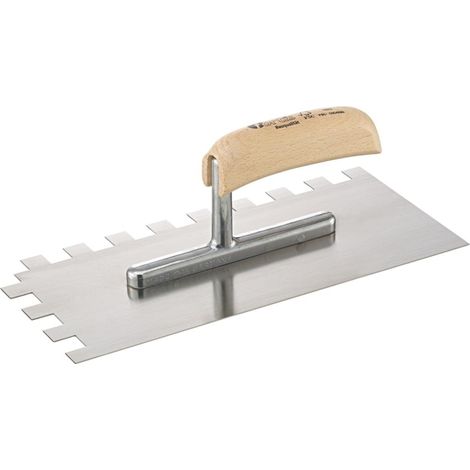 Glättekelle 280x130mm gezahnt 15x15mm Bauqualität FORTIS