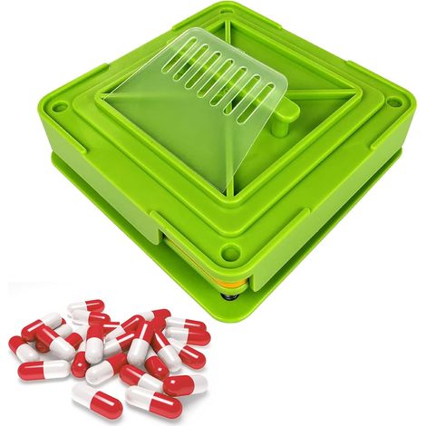 Macchina manuale per il riempimento di capsule, 0, 100 fori, per 100 capsule vuote, ideale per il riempimento con vitamine, erbe, polveri (1/5)
