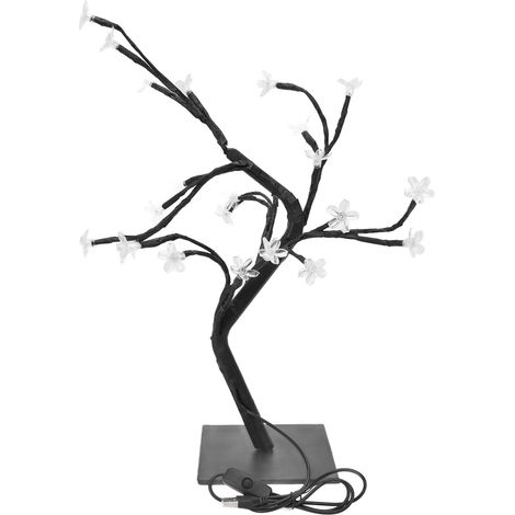 Lampadaire Bonsai LED USB en PVC pour Décor de Fête et Maison - 24 LED Blanc Chaud
