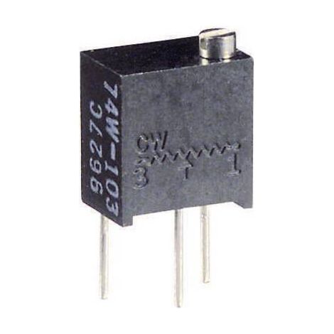 Vishay T63YB202KT20 T63YB202KT20 Potentiomètre variable 12 tours linéaire 0.25 W 2 kΩ 4320 ° 1 pc(s) W52082 (1/2)