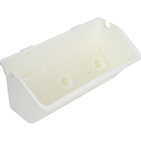 Set mural en plastique grand pot suspendu pour plantes, décoration jardin, pot de fleur (Blanc ivoire) (1/5)