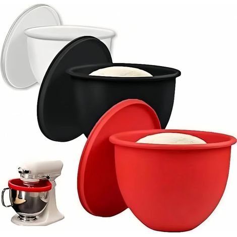 Lot de 3 Inserts en silicone pour blender, Couvercle inclus, Résistant chaleur, Pour préparation culinaire (1/5)