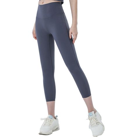 Pantalon de yoga sans coutures, coupe courte, taille haute, effet push-up, idéal pour les enfants. (1/5)