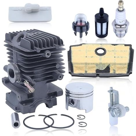 Kit cylindre-piston 37 mm, compatible avec les tronçonneuses Stihl MS192, MS192T, MS192TC, MS192TC-E, MS192TC-E, Z, M, S192T-Z. Remplace les références 1137 020 1203 et 11370201203 (1/5)