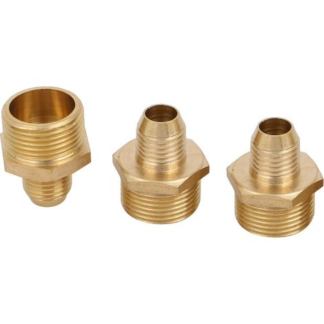Lot de 3 raccords rapides en laiton pour rondelles haute pression, filetage mâle M22/M14.