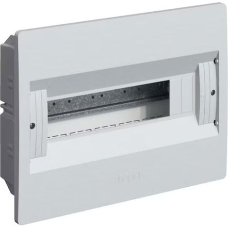 Hager – Tableau électrique encastré 12 modules – VR112NE – Protection IP30 IK07 – Boîte sans porte jusqu'à 63A – Matériau isolant auto-extinguible