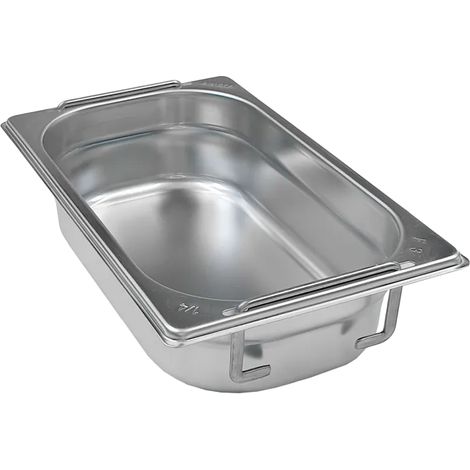 Bac gastronorme GN 1/4 - 65 poignées escamontables en inox REDFOX - GN 1/4-65 U - REDFOX