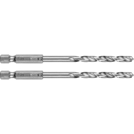 Broca hexagonal para metal de 5,0 mm, 2 unidades. (1/5)