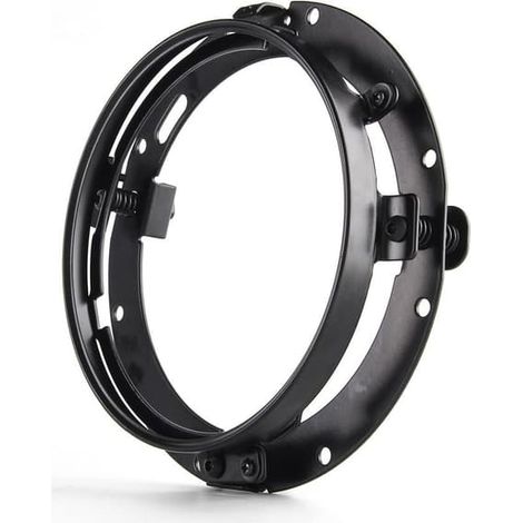 Anneau de fixation de phare rond noir de 7 pouces pour moto/Street Glide (1/5)