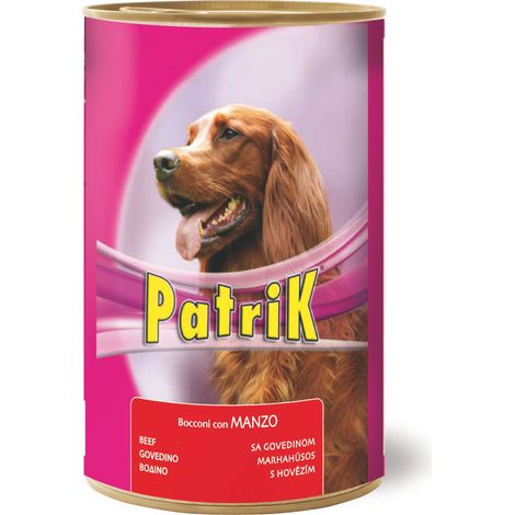 Bocconi per Cani ''Patrik'' Gusto Manzo Gr. 1250 12 Pezzi Morando