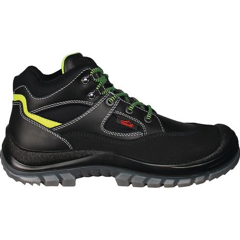 Bottes de sécurité Tibet taille 41 noir/vert fluo S3 EN20345 Cuir (1/4)