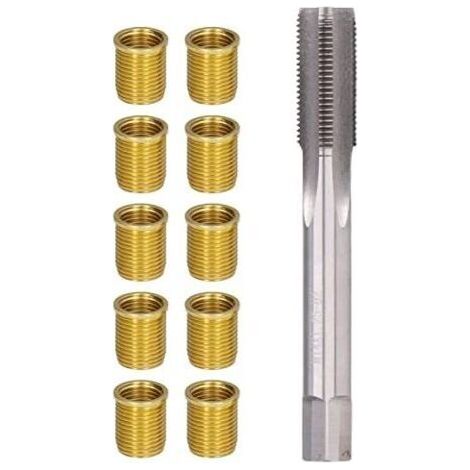 Gewindebohreinsätze für Zündkerzen M12x1,25/M14x1,25 Reparatursatz mit 102,7 mm Gewindebohrer