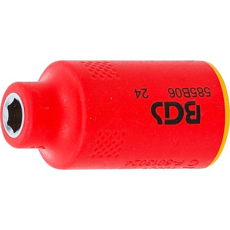 BGS 35868 VDE-Steckschlüssel-Einsatz Sechskant, An trieb Innenvierkant 10 mm (3/8"), SW 6 mm (1/4)
