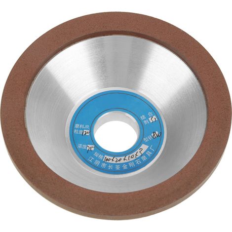 Ortviai Meule à diamant en forme de coupe 100 mm, grain 120, modèle BW100×20×10×3 pour meulage précis de céramique et verre (1/5)