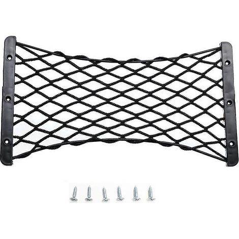 Filet de rangement universel en nylon élastique pour voiture, intérieur en maille, pour extincteur, accessoires de protection latérale et arrière pour coffre. (1/5)