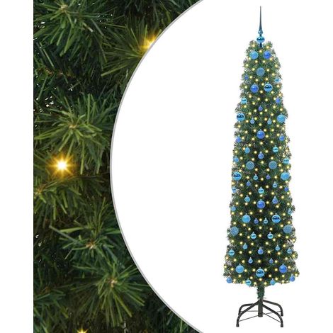 Árbol de Navidad artificial Verde 210 cm PVC, Acero y Plástico vidaXL