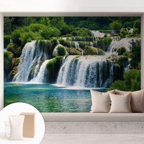 Tapete Vliestapete mit Kleber für Wohnzimmer Schlafzimmer Küche - Wanddekoration  Natürliche Harmonie 208x146 cm