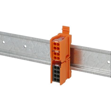 Support de fixation pour borne – Pour rail Din 35 mm – Empattement 1 module – Pour bornes série 773 – Connecteur électrique WAGO