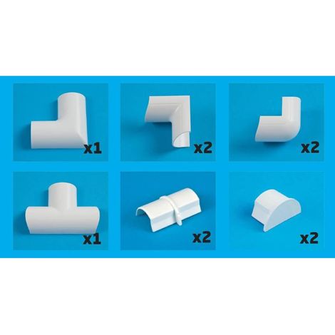 Kit de Adaptadores D-Line 20x10mm Blanco para Canaletas Eléctricas