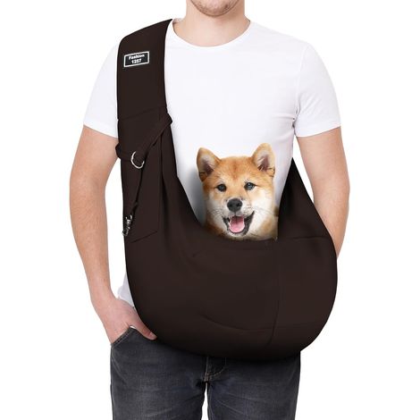 Haustiertragetasche für Hunde und Katzen, verstellbare Schultertasche für kleine und mittelgroße Hunde/Katzen, freihändige Schultertasche für Haustiere bis 5 kg für Outdoor-Aktivitäten, Spaziergänge u