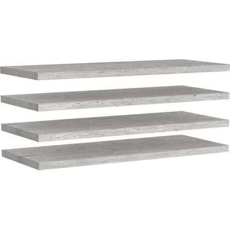 Étagères murales 4 pcs,Étagère flottante Gris béton 90x23,5x3,8cm MDF CFW99583 (1/5)