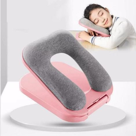 Oreiller de bureau pliable en U pour adultes et enfants coussin en mousse à mémoire soulageant les douleurs cervicales (1/2)