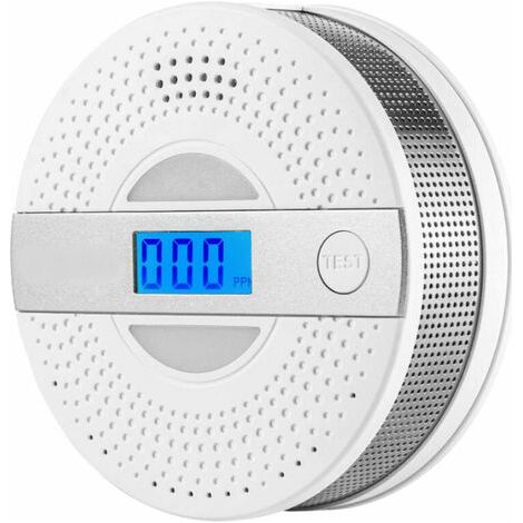 Smoke and Carbon Monoxide Detector (2 in 1), Improved Battery Operated Sensor with LCD Display, Automatic Carbon Monoxide Monitoring (1/4)