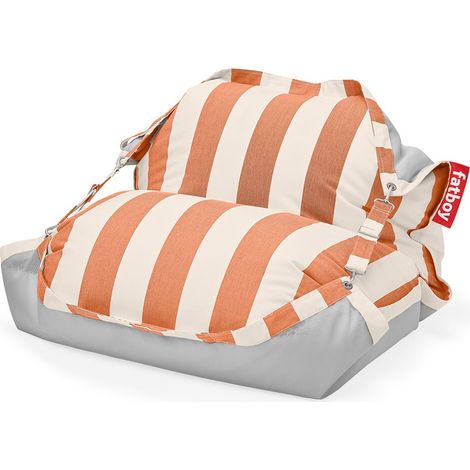 Pouf d'extérieur Fatboy Original Floatzac - Rayures Orange Crème