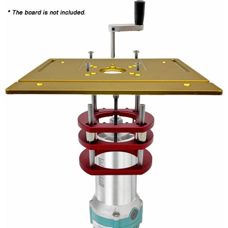 Table élévatrice de routeur, support de plate-forme de levage en aluminium, bancs de travail du bois 51mm pour moteurs de 64 à 66mm de diamètre, Machine de gravure et de découpage (1/5)