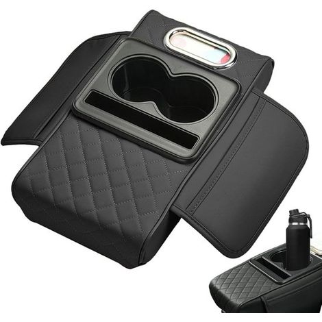 Copertura impermeabile per la console centrale con portabicchieri e supporto per cellulare, colore bordeaux. (1/5)