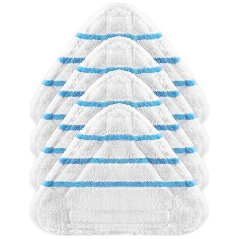 QORVA
-Lot de 4 housses lingettes microfibre pour balai vapeur – Lavables en machine – Nettoyage efficace sols durs