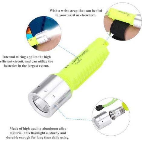 Lampe de poche - T6 - Étanche - Haute luminosité - Aluminium durable (1/4)