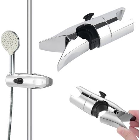 Shower support for adjustable slider 18-25 mm, shower rod bracket, shower faucet bracket, rod support, 2 pieces (1/4)