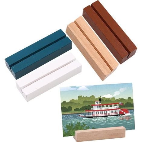 Porte Carte Bois, 20PCS Porte-Cartes Table Porte Cartes Photo Porte-Cartes Postales Présentoir Carte de Visite Porte Menu Porte-Cartes de Visite pour les Mariages,Restaurants,Banquets Fêtes (1/5)