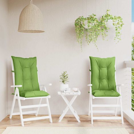 vidaXL Cuscini Sedia Schiena Alta 2 VerdeMélange 120x50x7 Tessuto (1/5)